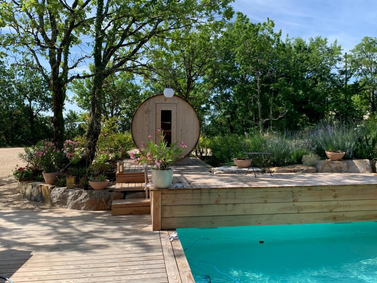 Maison D'Hotes De Charme Le Clos De La Fontaine Piscine & Spa Labastide-Marnhac Exterior foto
